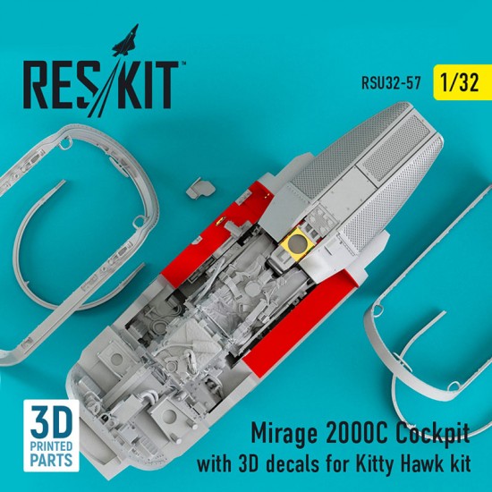 1/32 Mirage 2000C Cockpit with 3D decals for Kitty Hawk kit 1/32 Mirage 2000C Cockpit with 3D decals for Kitty Hawk kit