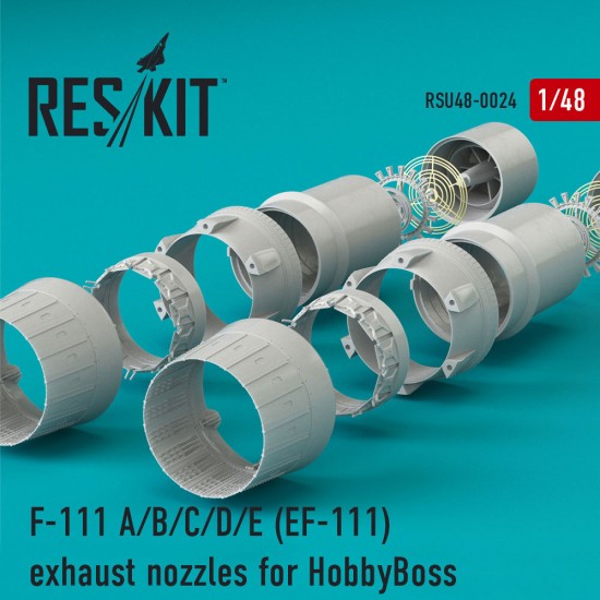 1/48 F-111 A/B/C/D/E (EF-111) Exhaust Nozzles for Hobby Boss kits 1/48 F-111 A/B/C/D/E (EF-111) Exhaust Nozzles for Hobby Boss kits