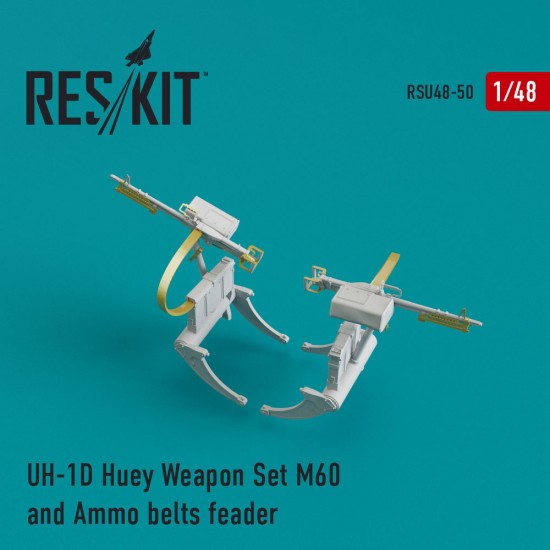 1/48 UH-1D Huey Weapon Set M60, Ammo Belts Feader for Kitty Hawk/Academy/Italeri/Revell