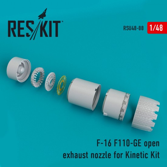 1/48 General Dynamics F-16 Fighting Falcon (F110-GE) Open Exhaust Nozzle for Kinetic Kit 1/48 General Dynamics F-16 Fighting Falcon (F110-GE) Open Exhaust Nozzle for Kinetic Kit