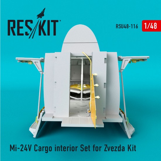 1/48 Mil Mi-24 (V) Cargo Interior Set for Zvezda Kit 1/48 Mil Mi-24 (V) Cargo Interior Set for Zvezda Kit