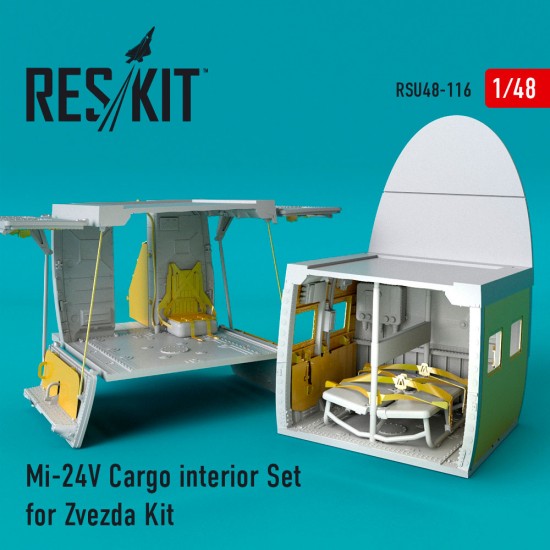 1/48 Mil Mi-24 (V) Cargo Interior Set for Zvezda Kit 1/48 Mil Mi-24 (V) Cargo Interior Set for Zvezda Kit