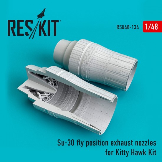 1/48 Sukhoi Su-30 Fly Position Exhaust Nozzles for Kitty Hawk Kit 1/48 Sukhoi Su-30 Fly Position Exhaust Nozzles for Kitty Hawk Kit