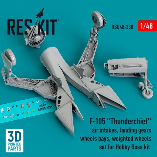 1/48 F-105 Thunderchief Air Intakes, Landing Gears for Hobby Boss Kit (3D Printed) 1/48 F-105 Thunderchief Air Intakes, Landing Gears for Hobby Boss Kit (3D Printed)