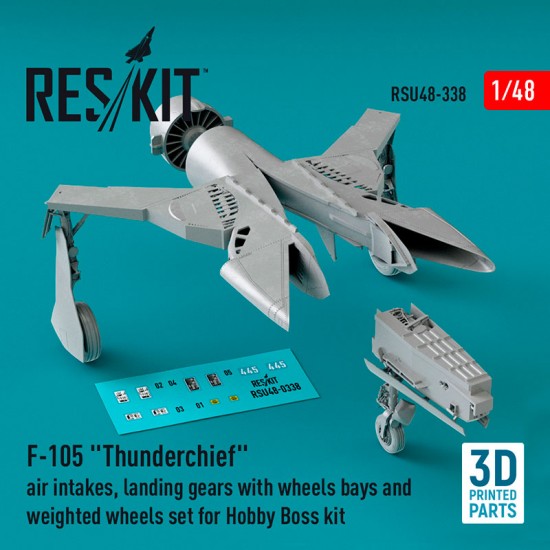1/48 F-105 Thunderchief Air Intakes, Landing Gears for Hobby Boss Kit (3D Printed) 1/48 F-105 Thunderchief Air Intakes, Landing Gears for Hobby Boss Kit (3D Printed)