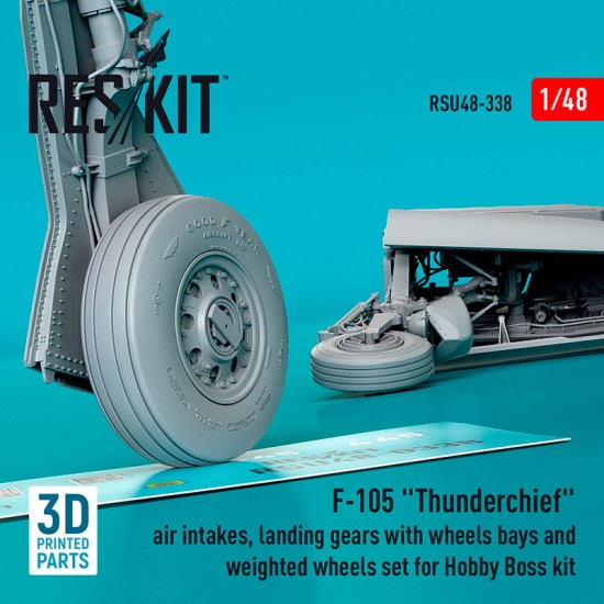 1/48 F-105 Thunderchief Air Intakes, Landing Gears for Hobby Boss Kit (3D Printed) 1/48 F-105 Thunderchief Air Intakes, Landing Gears for Hobby Boss Kit (3D Printed)