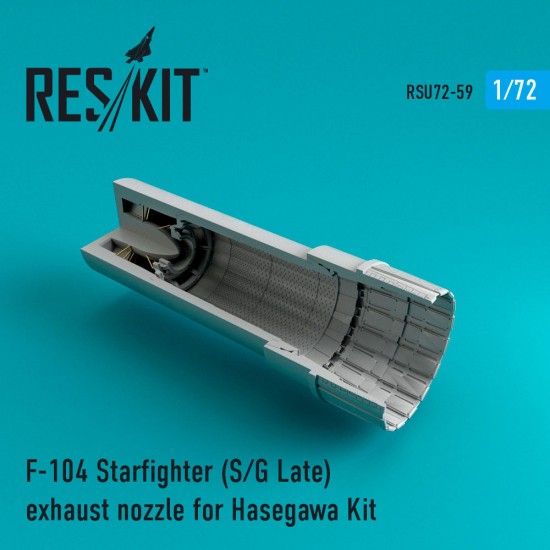 1/72 Lockheed F-104 Starfighter S/G Late Exhaust Nozzle for Hasegawa Kits 1/72 Lockheed F-104 Starfighter S/G Late Exhaust Nozzle for Hasegawa Kits