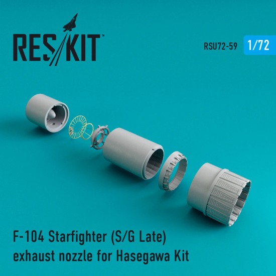 1/72 Lockheed F-104 Starfighter S/G Late Exhaust Nozzle for Hasegawa Kits 1/72 Lockheed F-104 Starfighter S/G Late Exhaust Nozzle for Hasegawa Kits