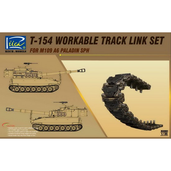 1/35 T-154 Workable Track Links Set for M109 A6 Paladin SPH 1/35 T-154 Workable Track Links Set for M109 A6 Paladin SPH
