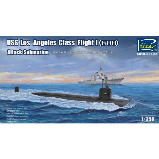 1/350 USS Los Angeles Class Flight I (688) Attack Submarine 1/350 USS Los Angeles Class Flight I (688) Attack Submarine