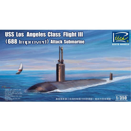 1/350 USS Los Angeles Class Flight III (688 Improved) Attack Submarine 1/350 USS Los Angeles Class Flight III (688 Improved) Attack Submarine