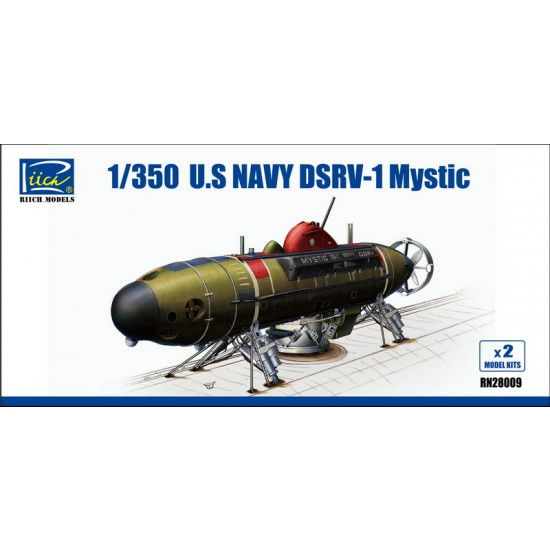 1/350 US Navy DSRV-1 (Deep Submergence Rescue Vehicle) Mystic (2 Sets)