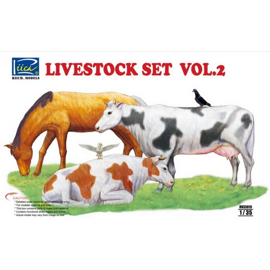 1/35 Livestock Set Vol.2 (Horse + Bird + Cow) 1/35 Livestock Set Vol.2 (Horse + Bird + Cow)