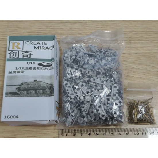1/16 Jagdpanzer Hetzer Tank Destroyer Metal Tracks with Brass Pin 1/16 Jagdpanzer Hetzer Tank Destroyer Metal Tracks with Brass Pin