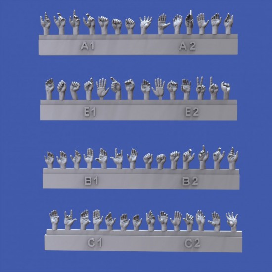 1/48 Assorted Hands 1/48 Assorted Hands