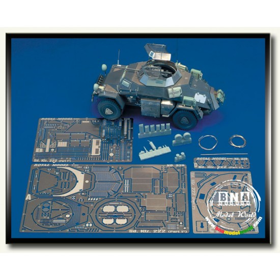 1/35 German Armoured Car SdKfz.222 Detail-up Set Vol.1 for Tamiya kit #35051 1/35 German Armoured Car SdKfz.222 Detail-up Set Vol.1 for Tamiya kit #35051