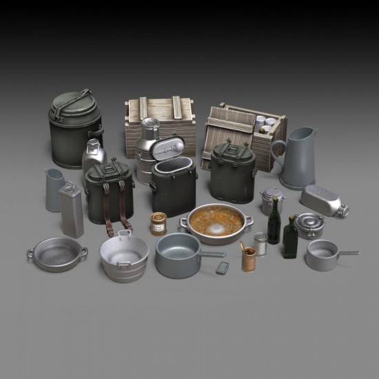 1/35 German Field Kitchen Accessories 1/35 German Field Kitchen Accessories