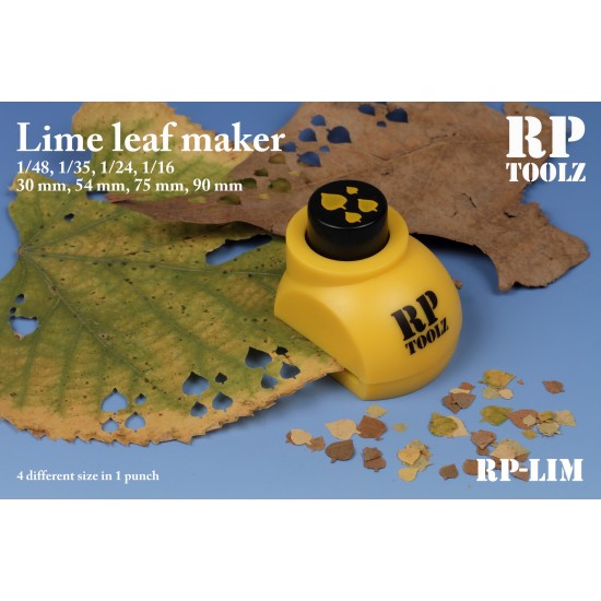 Lime Leaf Maker Punch Tool - for 1/16, 1/24, 1/35, 1/48 (90mm, 75mm, 54mm, 30mm) Lime Leaf Maker Punch Tool - for 1/16, 1/24, 1/35, 1/48 (90mm, 75mm, 54mm, 30mm)