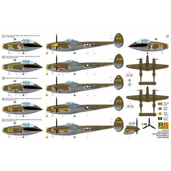 1/72 US P-38 E Lightning Aleutian