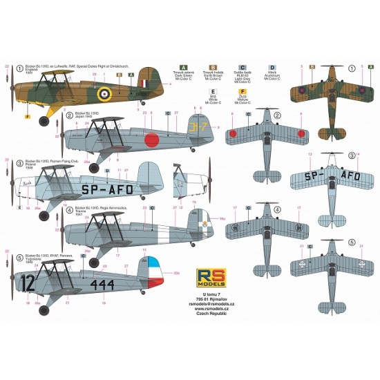 1/72 RAF/Japanese/Polish/Yugoslavia Bucker Bu-131 D In Foreign Services 1/72 RAF/Japanese/Polish/Yugoslavia Bucker Bu-131 D In Foreign Services
