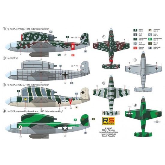 1/72 Henschel Hs-132A Dive Bomber & Interceptor 1/72 Henschel Hs-132A Dive Bomber & Interceptor