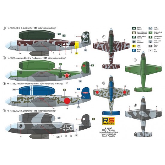 1/72 German Henschel Hs-132B Dive Bomber & Interceptor 1/72 German Henschel Hs-132B Dive Bomber & Interceptor