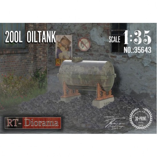 1/35 3D Resin Print: 200L Oil Tank 1/35 3D Resin Print: 200L Oil Tank