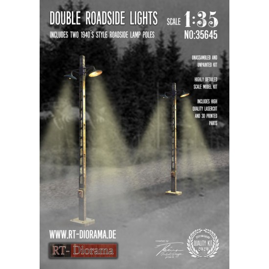 1/35 3D Resin Print: Double Roadside Lights 1/35 3D Resin Print: Double Roadside Lights