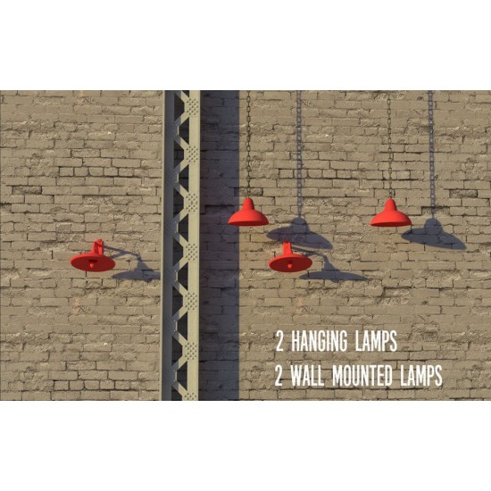 1/35 3D Resin Print: Industrial Lamps 1/35 3D Resin Print: Industrial Lamps