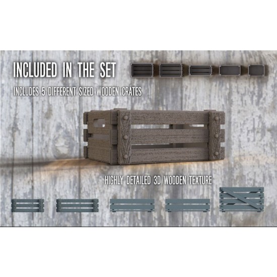 1/35 3D Resin Print: Wooden Crates 1/35 3D Resin Print: Wooden Crates