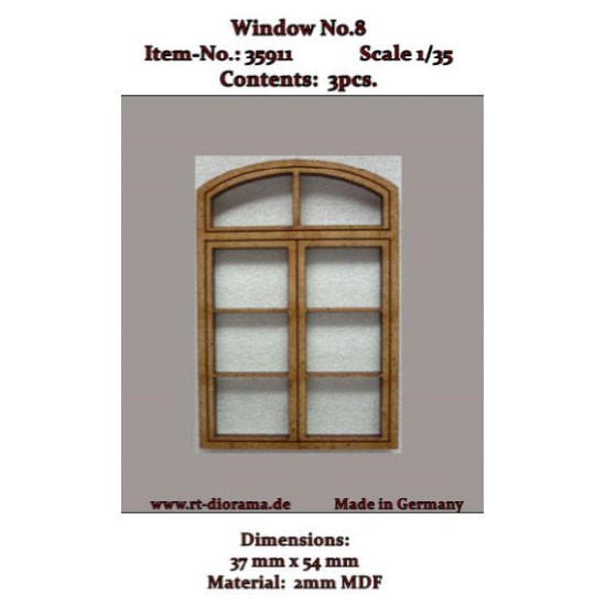 1/35 Lasercut: Window Vol.8 (3pcs)