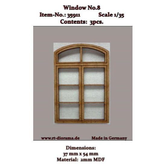 1/35 Lasercut: Window Vol.8 (3pcs) 1/35 Lasercut: Window Vol.8 (3pcs)