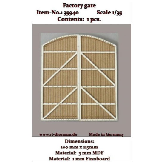 1/35 Factory Gate (large, 100mm x 115mm)