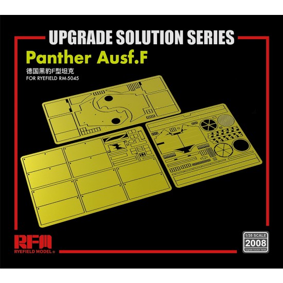 1/35 Panther Ausf.F Upgrade Detail set for Rye Field Model #5054 1/35 Panther Ausf.F Upgrade Detail set for Rye Field Model #5054