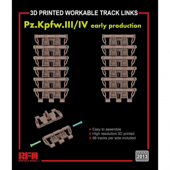 1/35 Workable Track Links for PzKpfw. III /IV Early