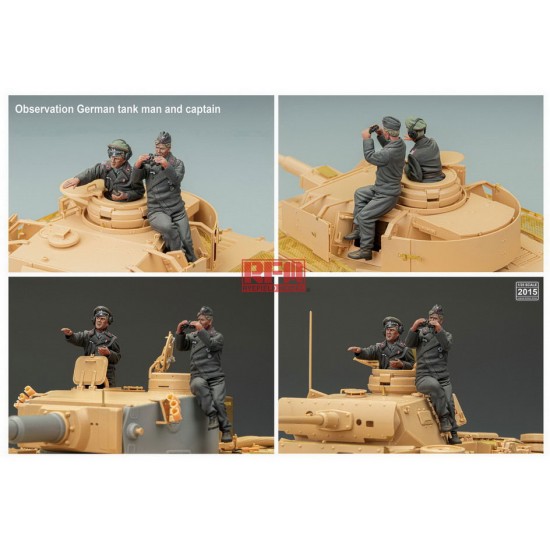 1/35 Observation German Tank Man and Captain (2 resin figures)