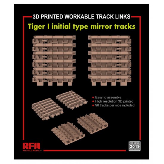1/35 Tiger I Initial Type Mirror Tracks Workable Track Links (3D printed)