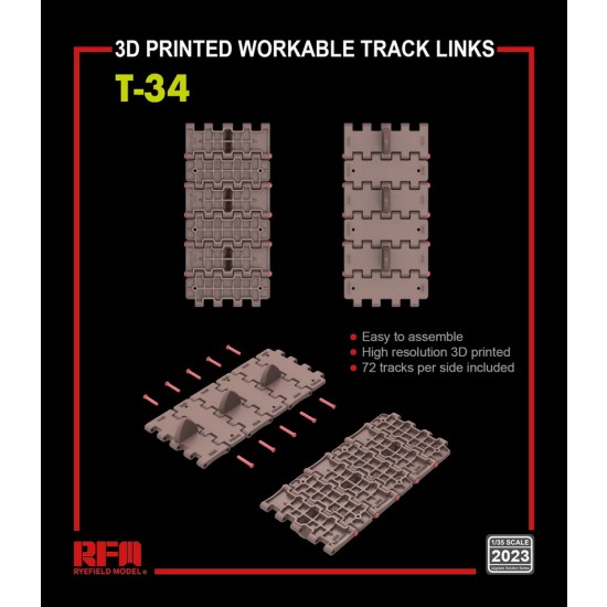1/35 Workable Track Links for T-34 (3D printed ) 1/35 Workable Track Links for T-34 (3D printed )