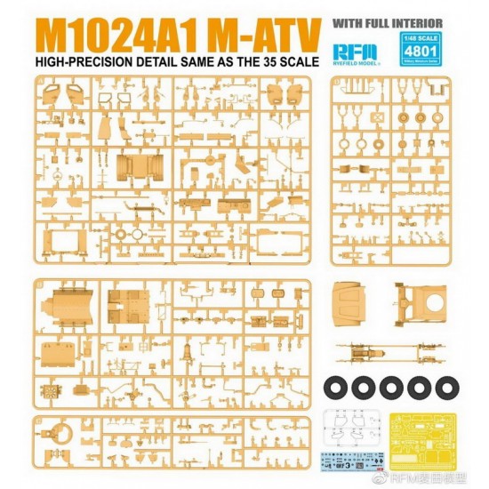 1/48 M1024A1 M-ATV (MRAP all terrain vehicle) w/Full Interior 1/48 M1024A1 M-ATV (MRAP all terrain vehicle) w/Full Interior