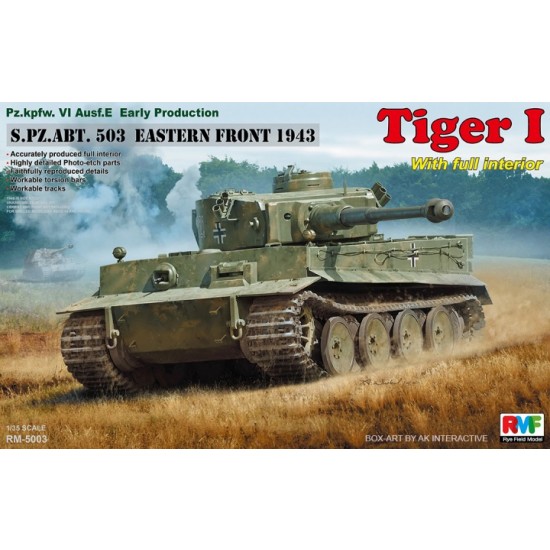 1/35 Pz.kpfw.VI Tiger I Ausf.E Early Production S.PZ.ABT.503 in Eastern Front 1943 1/35 Pz.kpfw.VI Tiger I Ausf.E Early Production S.PZ.ABT.503 in Eastern Front 1943
