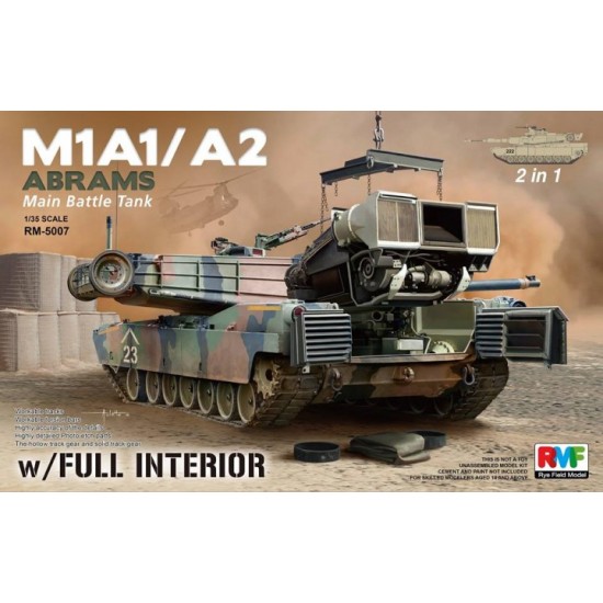 1/35 M1A1/M1A2 Abrams Main Battle Tank (2 in 1) 1/35 M1A1/M1A2 Abrams Main Battle Tank (2 in 1)