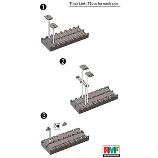 1/35 US M1A1/M1A2 T-158 Big Foot Workable Track Link