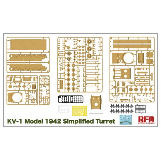 1/35 Russian KV-1 Model 1942 Simplified Turret Heavy Tank w/Workable Track Links 1/35 Russian KV-1 Model 1942 Simplified Turret Heavy Tank w/Workable Track Links