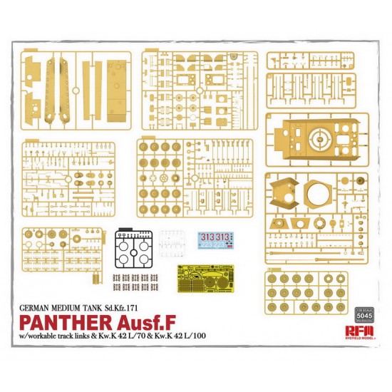 1/35 Panther Ausf.F w/Workable Track Links 1/35 Panther Ausf.F w/Workable Track Links