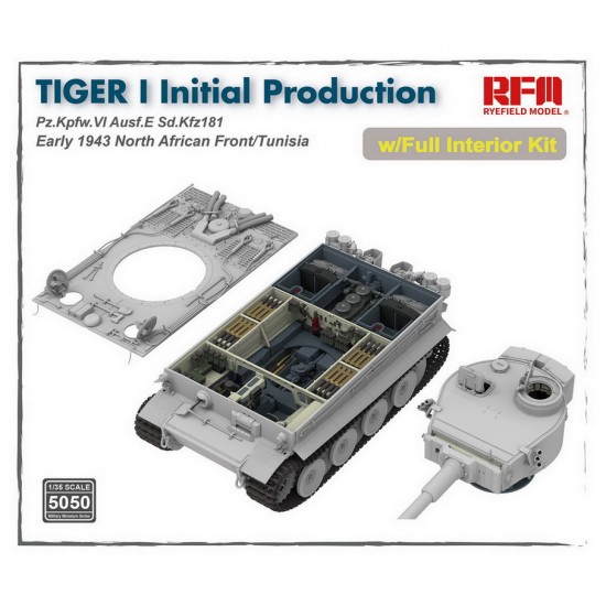 1/35 Tiger I Initial Production Early 1943 North African Front/Tunisia w/Full Interior 1/35 Tiger I Initial Production Early 1943 North African Front/Tunisia w/Full Interior