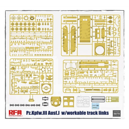 1/35 PzKpfw.III Ausf.J w/Workable Track Links & Torsion Bar Suspension System 1/35 PzKpfw.III Ausf.J w/Workable Track Links & Torsion Bar Suspension System