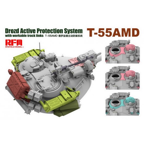1/35 T-55AMD Drozd Active Protection System w/Workable Track Links 1/35 T-55AMD Drozd Active Protection System w/Workable Track Links