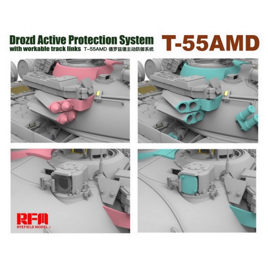 1/35 T-55AMD Drozd Active Protection System w/Workable Track Links 1/35 T-55AMD Drozd Active Protection System w/Workable Track Links