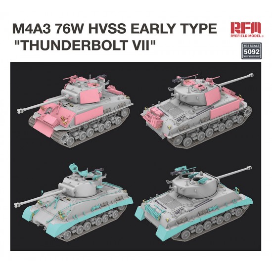 1/35 M4A3 76W HVSS Early Type Thunderbolt VII 1/35 M4A3 76W HVSS Early Type Thunderbolt VII