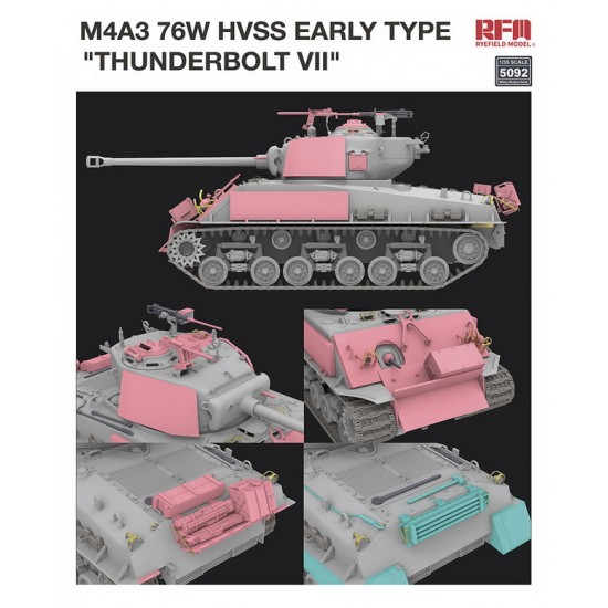 1/35 M4A3 76W HVSS Early Type Thunderbolt VII 1/35 M4A3 76W HVSS Early Type Thunderbolt VII
